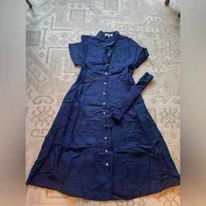 Hill House Navy Long Sleeve Dress